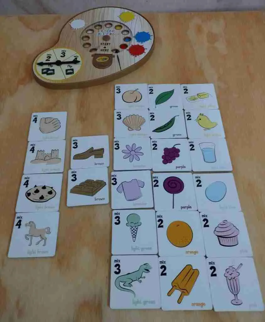 Color Mix-A-Roo palette and color cards
