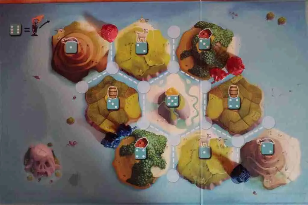 Catan Junior's 2-player side of the board