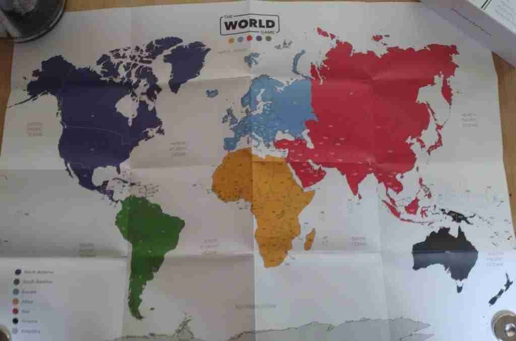 The World Geography Card Game - map