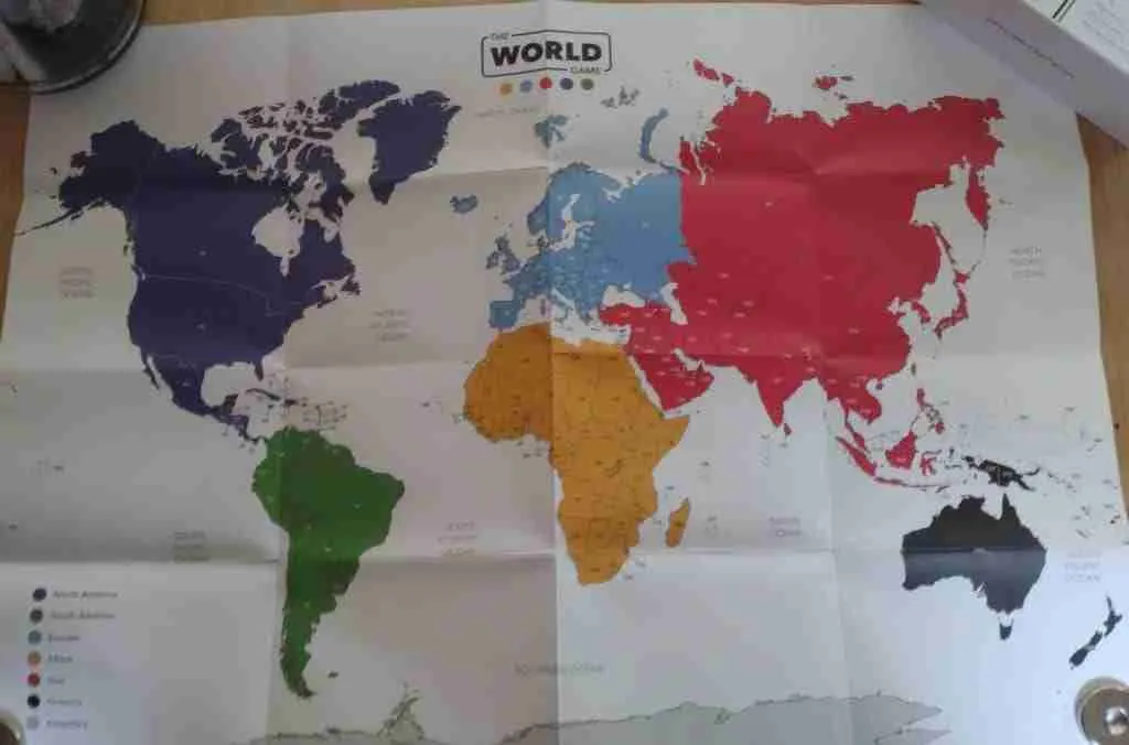 The World Geography Card Game - map