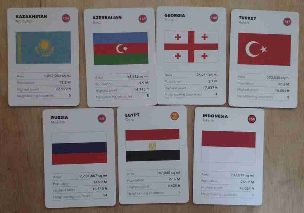 The World Geography Game - cards
