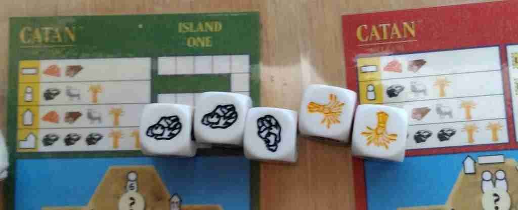 Possible roll in Catan Dice