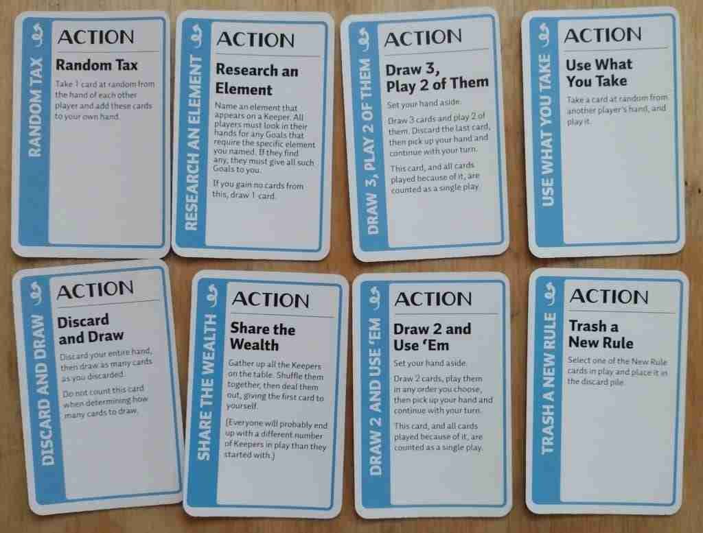 Fluxx Games - action cards