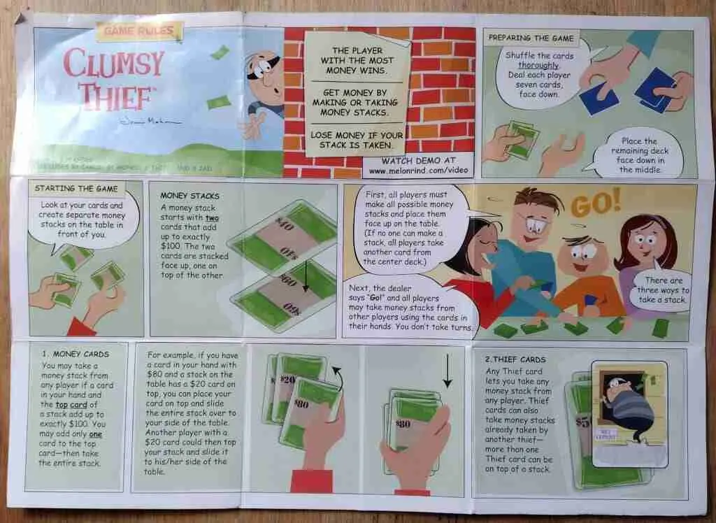 Clumsy Thief instructions