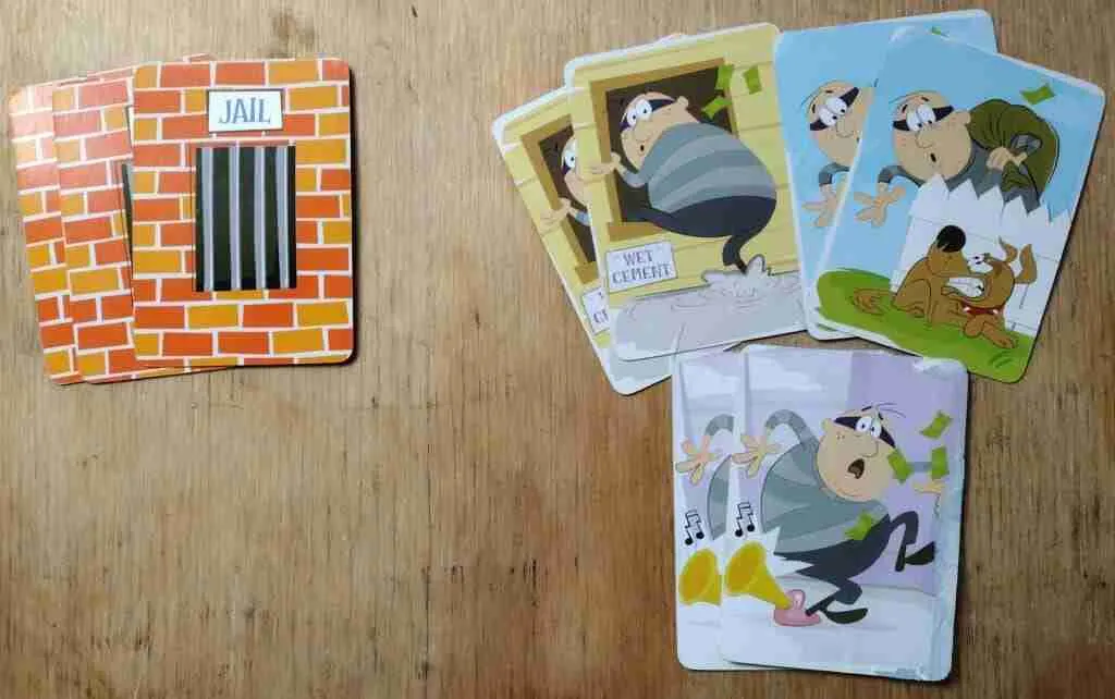 Clumsy Thief jail and thief cards