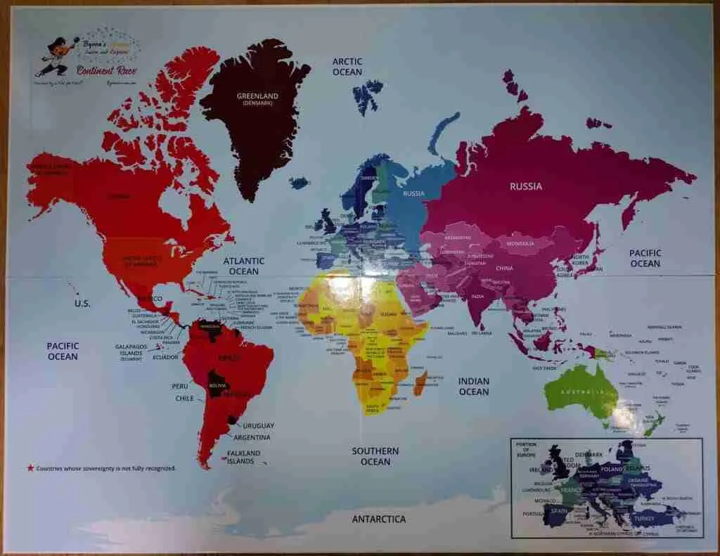 Continent Race world map