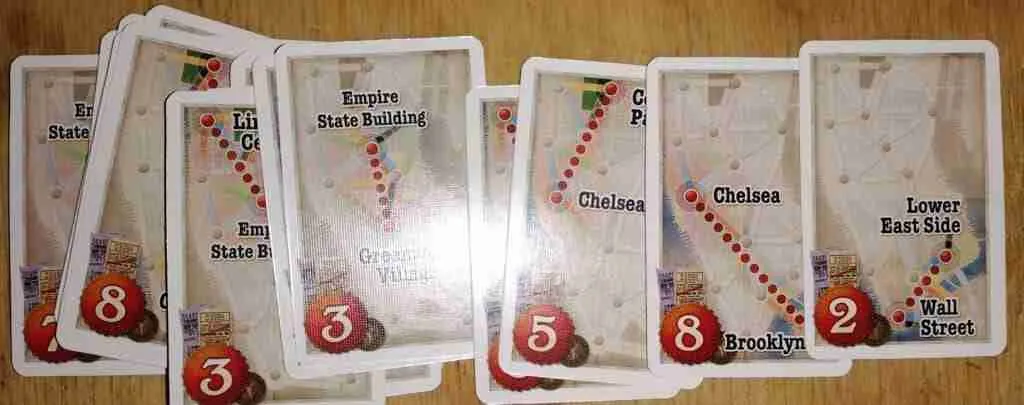Ticket to Ride ticket cards