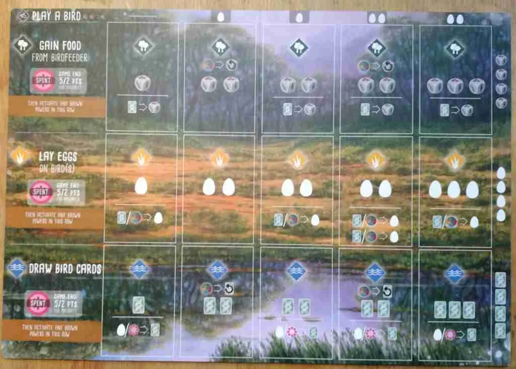 Empty Wingspan board