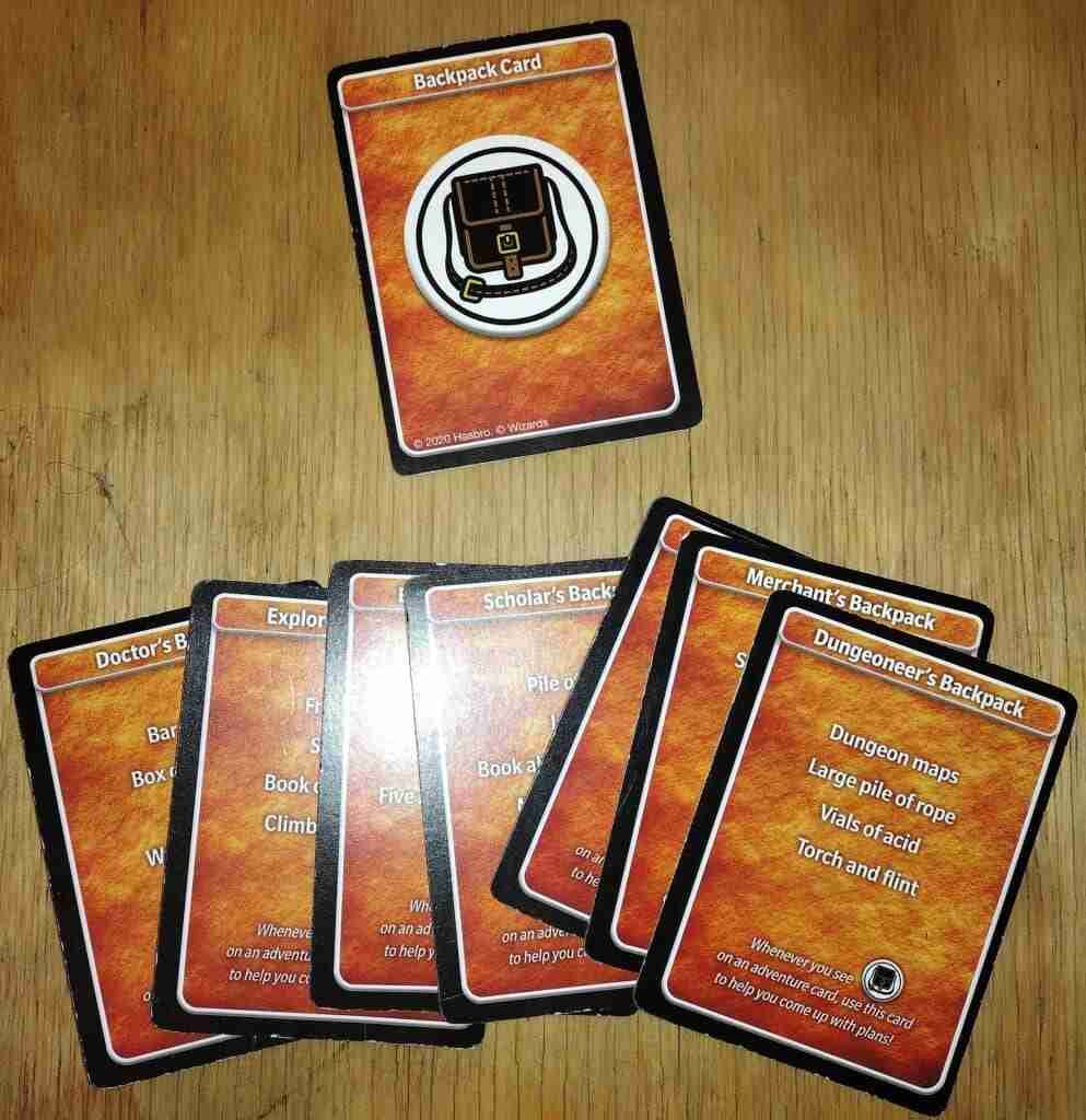 Dungeons and Dragons: The Adventure Begins character backpacks