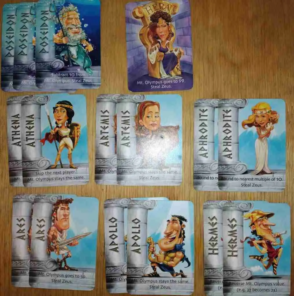 Zeus on the Loose deity cards
