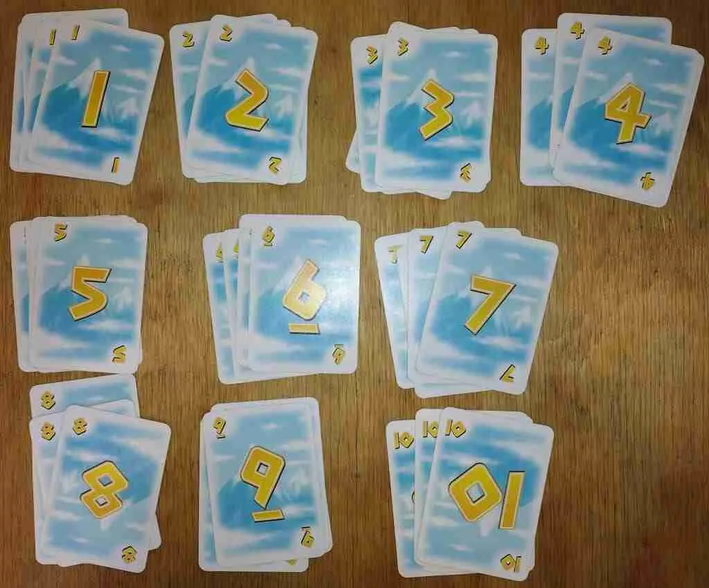 Zeus on the Loose number cards