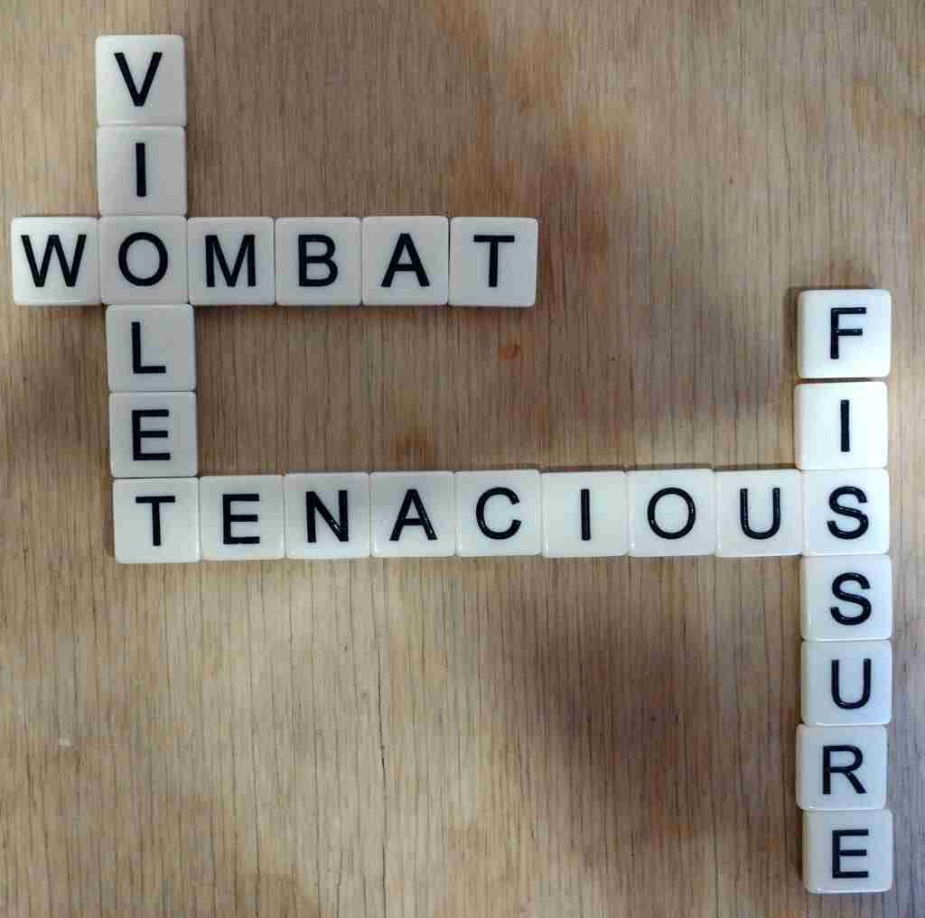 Bananagram tiles acrostic puzzle