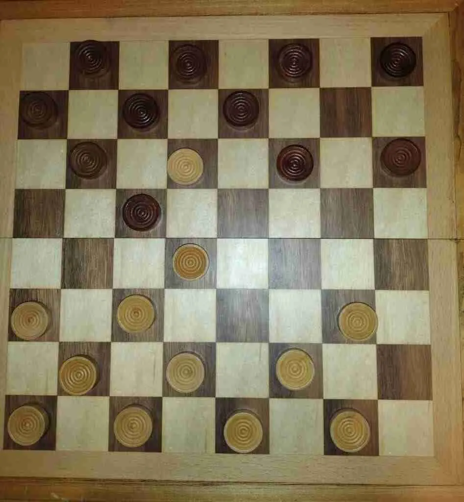 Checkers mid-game