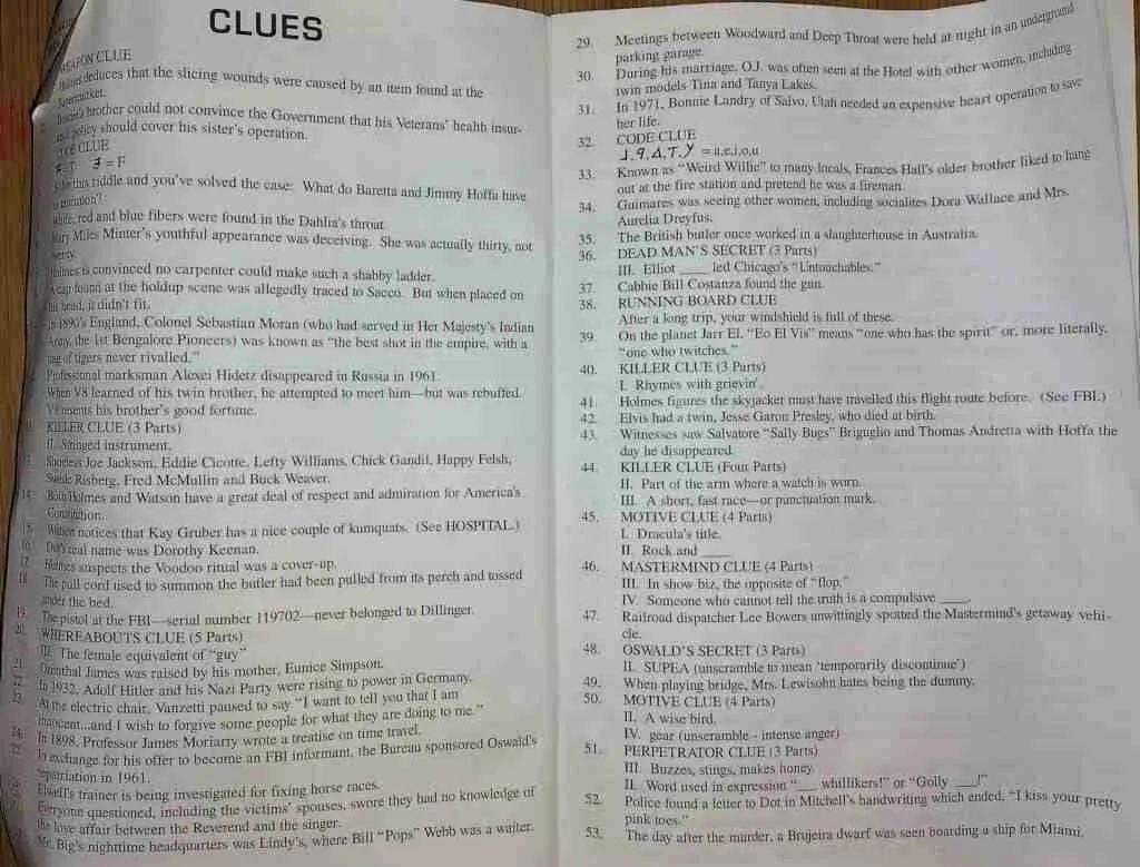 221B Baker Street clues are in a book together.