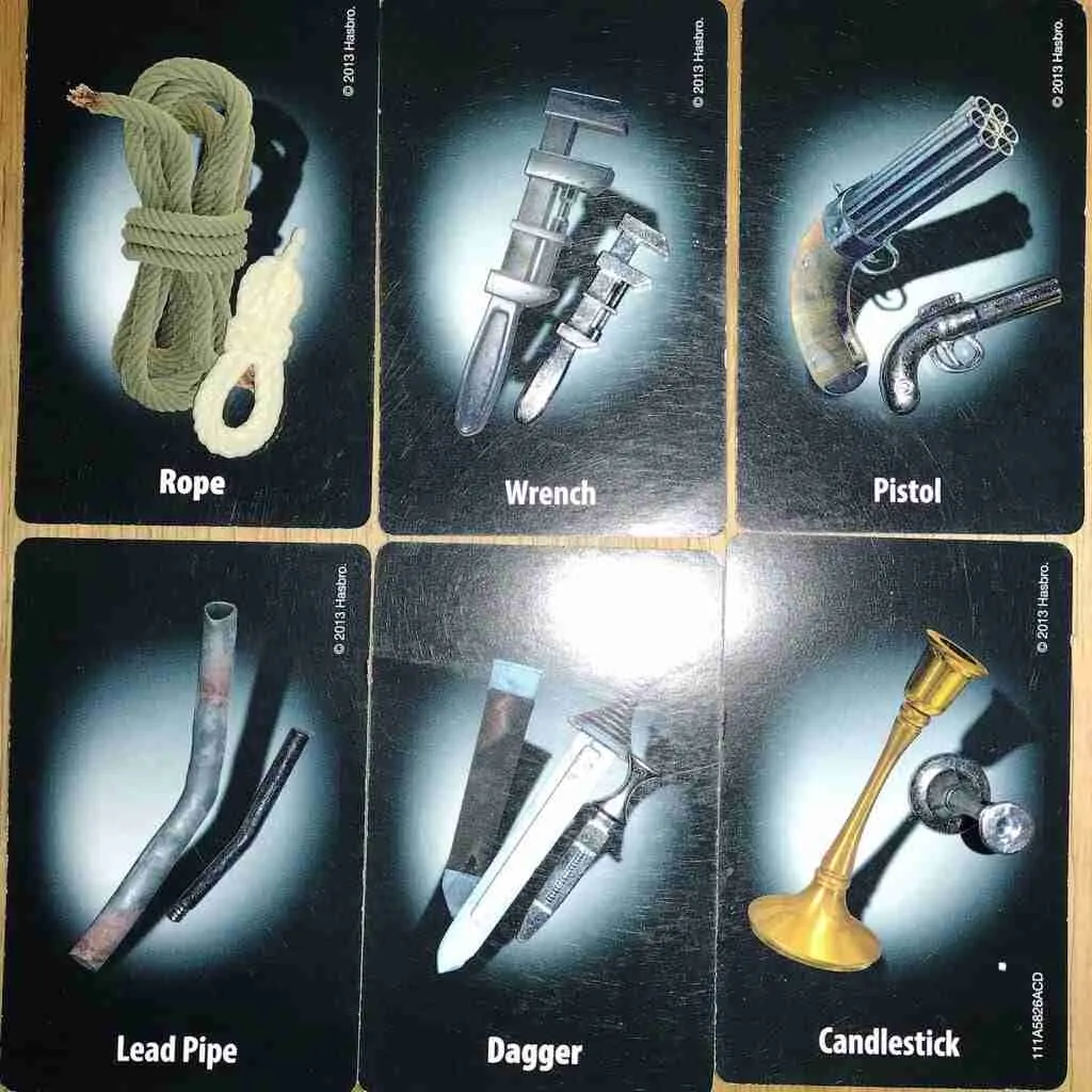 Clue weapons