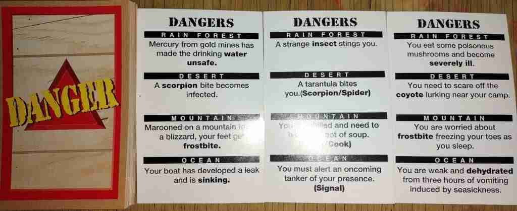 Mission: Survival danger cards
