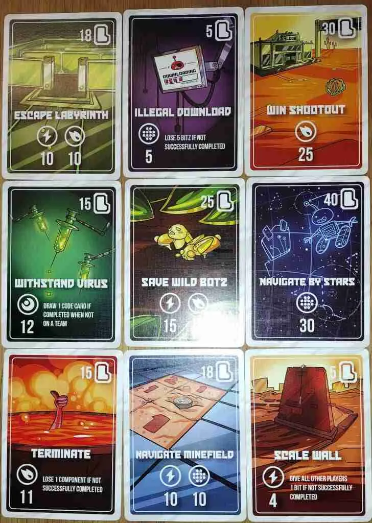 BetaBotz mission cards