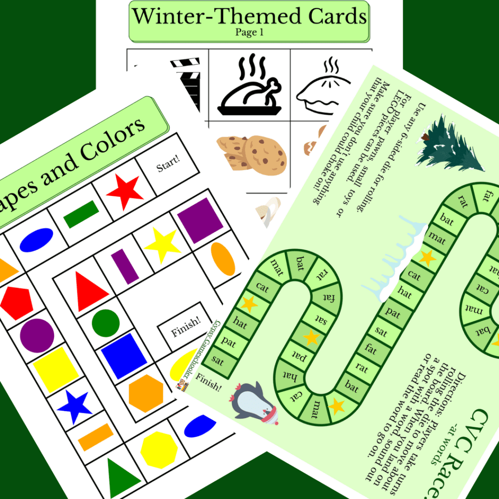 Preschool Winter Game Bundle Sample