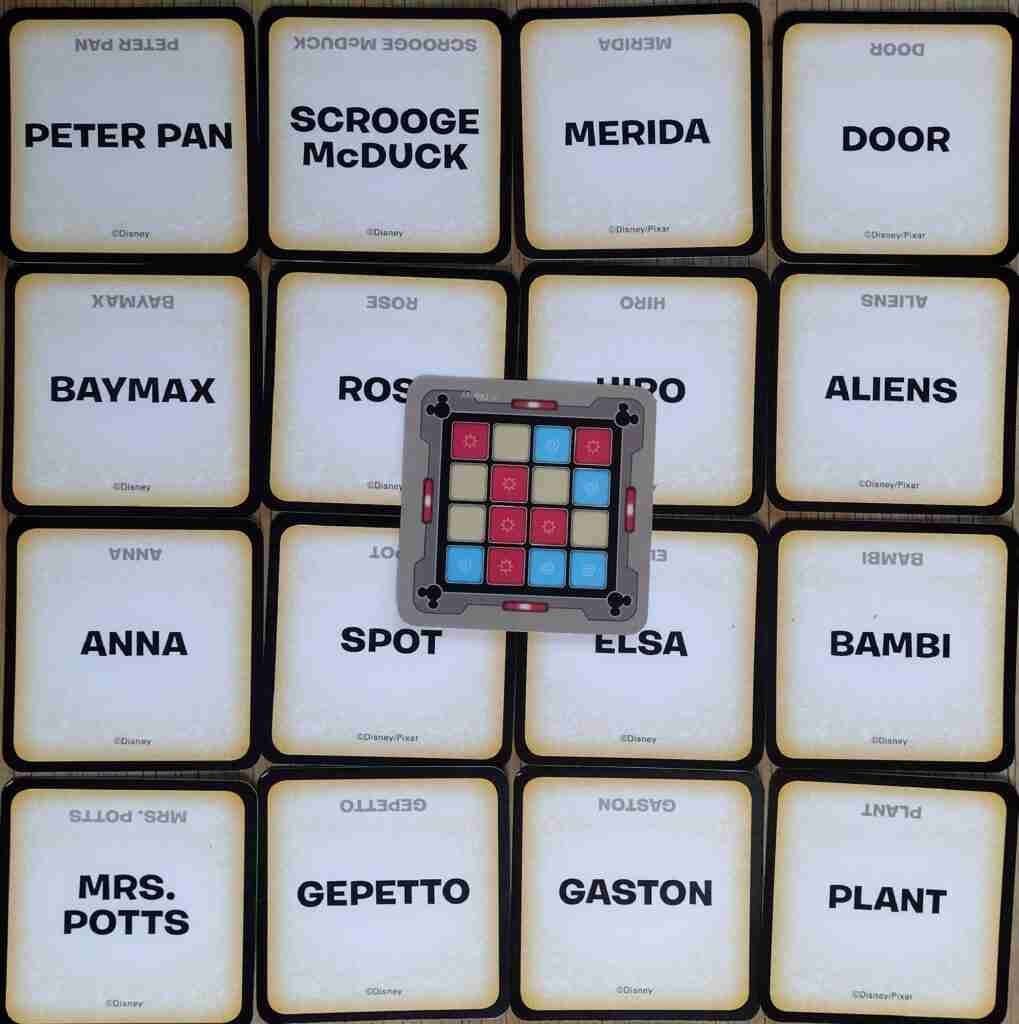 4x4 grid with words instead of pictures