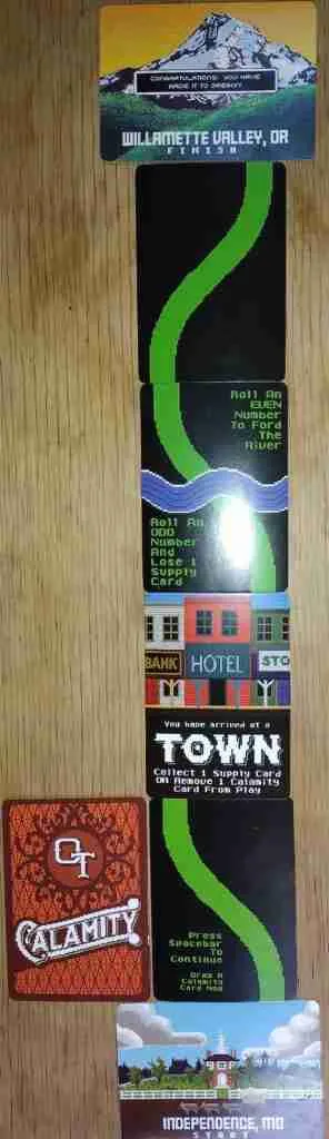 Laying trail cards out