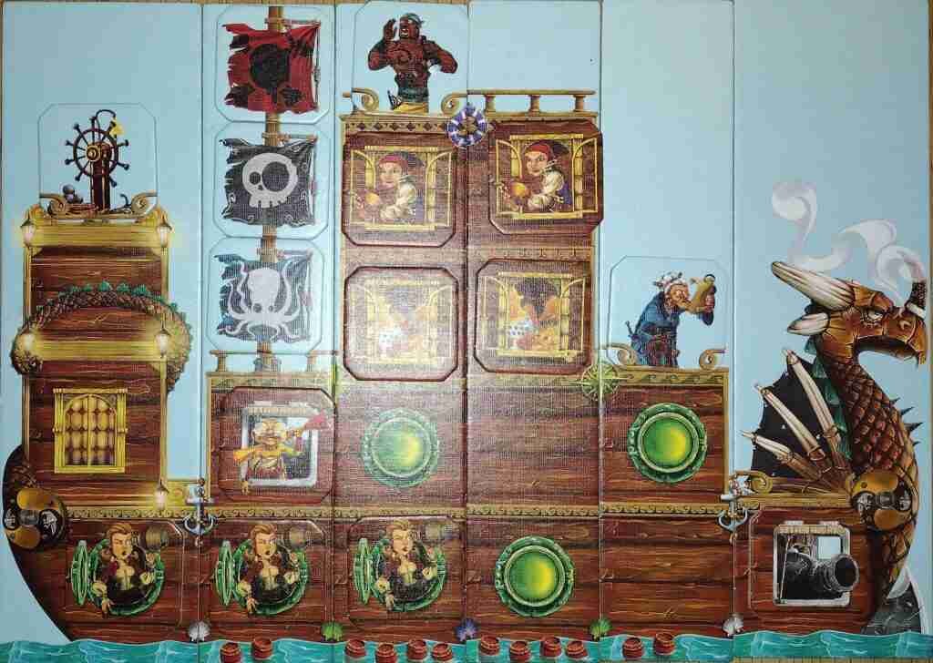 partially filled piratoons boat