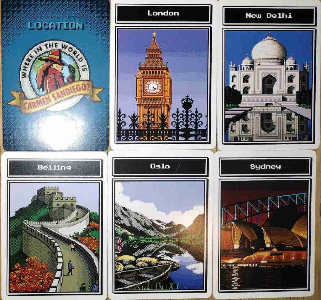 Carmen Sandiego location cards