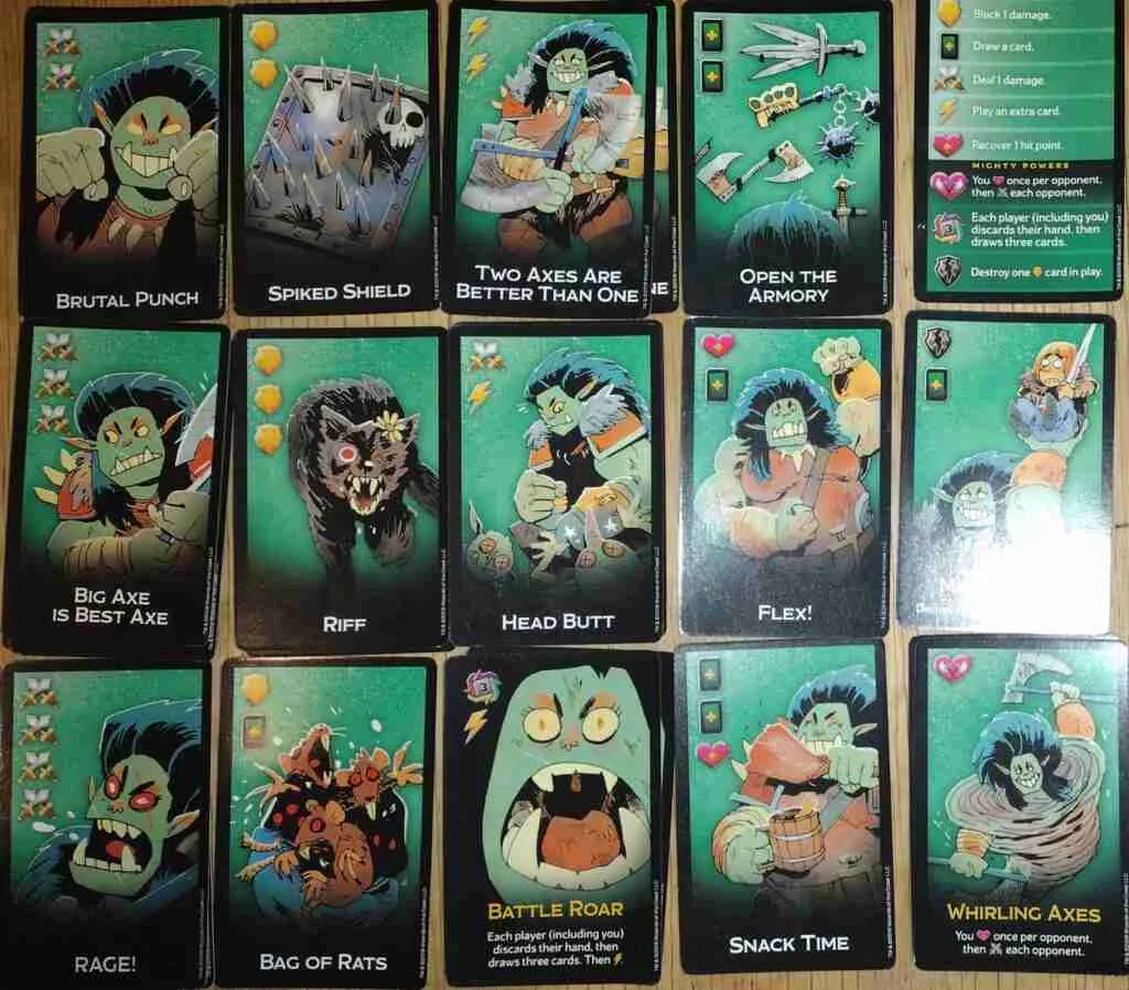 Dungeon Mayhem Barbarian cards