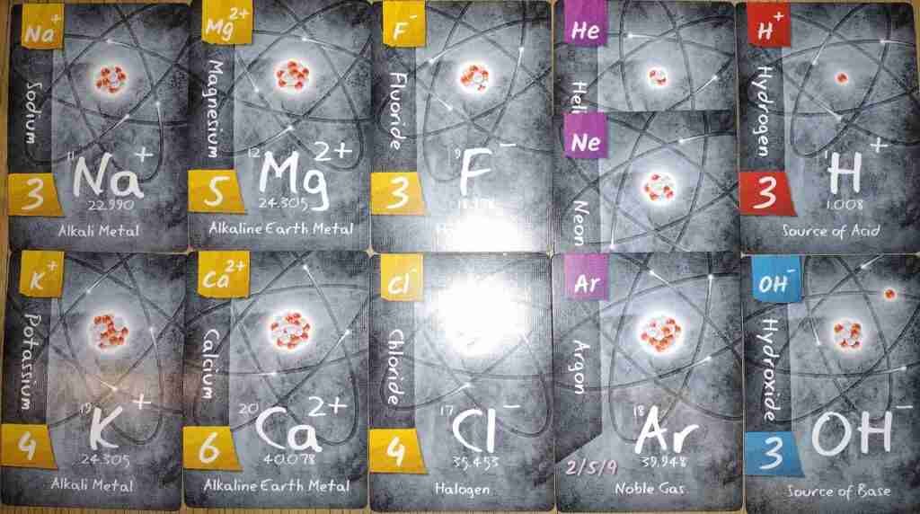 Regular ion and noble gas cards