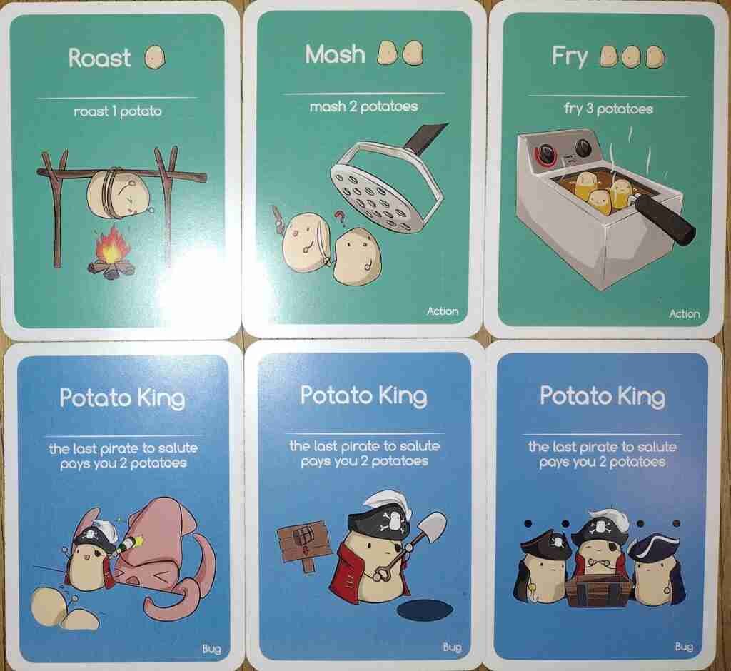 Potato pirates attack cards and potato king cards