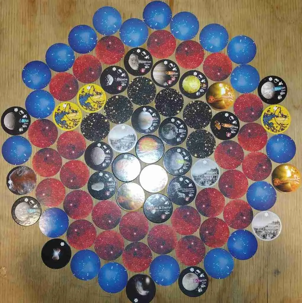 Brave New Worlds tiles are flipped over during game play