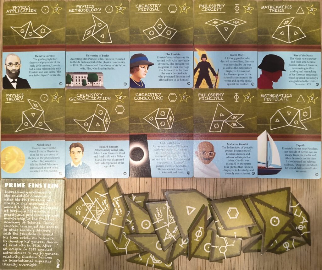 Prime Einstein cards and tiles