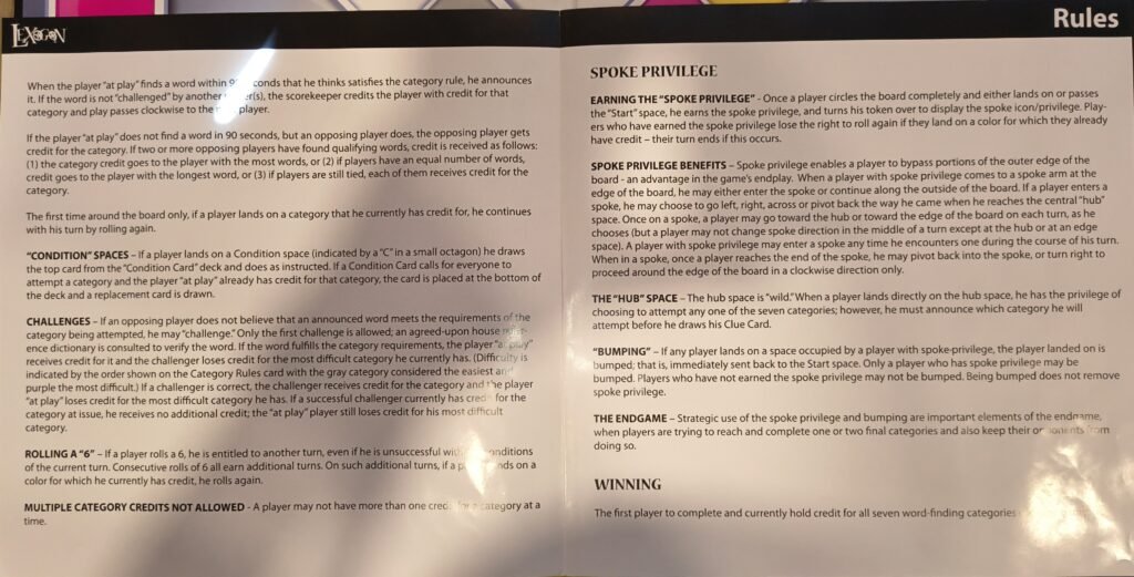 lexogon rules pages 2-3