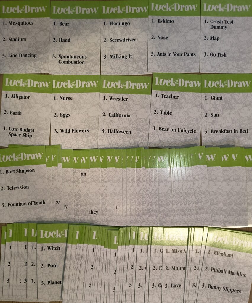 Luck of the draw subject cards